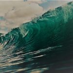 Picture of an ocean wave cresting